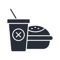 no cheat meals icon. .Editable stroke.linear style sign for use web design,logo.Symbol illustration. vector