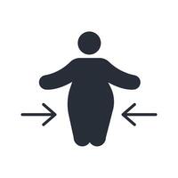 reduce weight icon. .Editable stroke.linear style sign for use web design,logo.Symbol illustration. vector