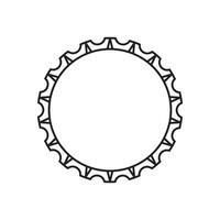 A black and white illustration of a round object vector