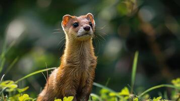 a close up of a small animal in a field photo