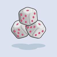 Casino Dice Cube Cartoon design illustration and icon for website, digital and print vector