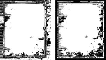 a black and white photo frame with a grunge effect,black and white frames set with a grunge texture, square vintage photo frame vector