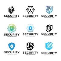 Security logo design set vector