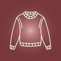 A sweater on a red background vector