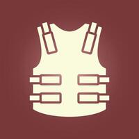 A vest icon on a red background vector