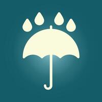 An umbrella with rain drops on it vector