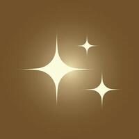 A star on a brown background with a white light vector