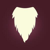 A white beard icon on a dark background vector