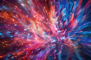 Abstract background with wavy lines exploding from the center photo