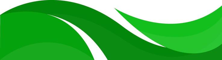 Green curve on white background. Abstract border wavy design vector