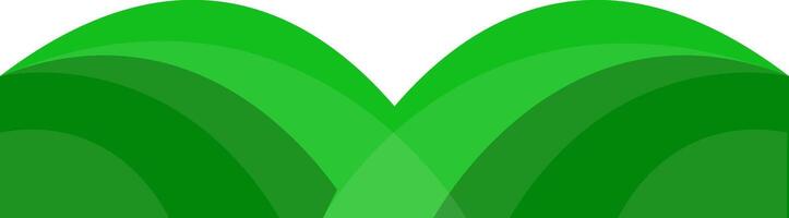 Green curved abstract frame border. Header footer illustration background design vector