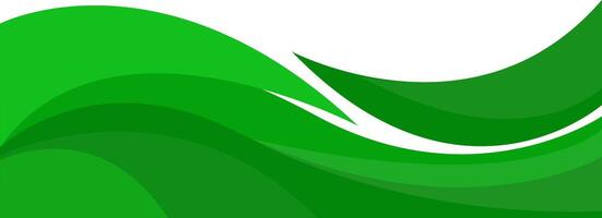 Green abstract element frame border wavy illustration design. Header footer curved vector