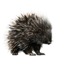 A Close-up of a Spiky Porcupine with its Quills Raised png