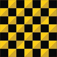 A black and yellow checkered background with squares vector