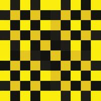 A black and yellow checkered pattern vector