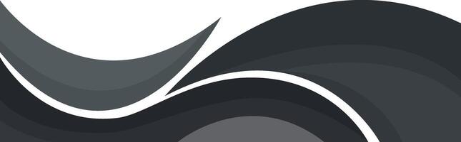 Abstract gray wave curved on white background design. Simple header footer vector