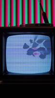 Glitch noise TVstyle visual effects pack with CRT screen and no signal glitch effects TV static striped background photo
