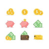 Collection of Money Management Element vector