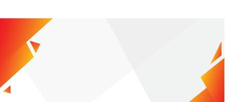 A white and orange background with a triangle shape vector