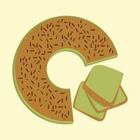 Sponge cake bakery vector