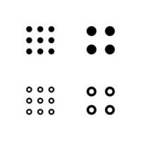 Menu icon. Dot menu icon. Menu icon set. Icon set vector