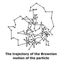 The trajectory of the Brownian motion of the particle. vector