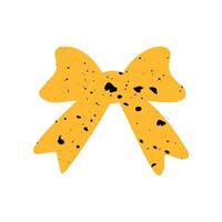 A dotted retro bow or ribbon in a flat style vector
