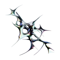Metallic chrome type in futuristic 3D render with iridescent png