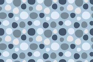 Round geometric shapes pebble stones illustration design seamless repeat pattern vector