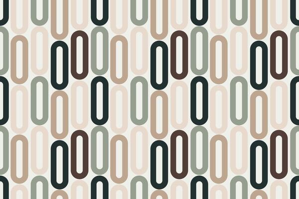 Round lines geometric shapes earthy abstract seamless repeat pattern