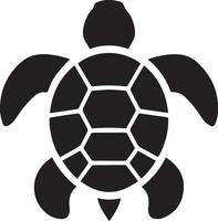 Turtle swimming icon silhouette for multipurpose use vector