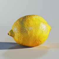 a lemon that is sitting on a table photo