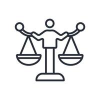 Ethics icon. .Editable stroke.linear style sign for use web design,logo.Symbol illustration. vector