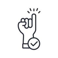 promise icon. .Editable stroke.linear style sign for use web design,logo.Symbol illustration. vector