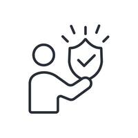 reliable icon. .Editable stroke.linear style sign for use web design,logo.Symbol illustration. vector