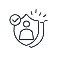trustworthy icon. .Editable stroke.linear style sign for use web design,logo.Symbol illustration. vector