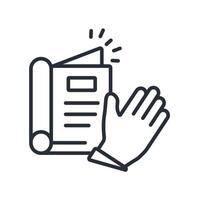 truth icon. .Editable stroke.linear style sign for use web design,logo.Symbol illustration. vector
