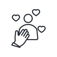 sincerity icon. .Editable stroke.linear style sign for use web design,logo.Symbol illustration. vector
