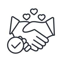 commitment icon. .Editable stroke.linear style sign for use web design,logo.Symbol illustration. vector