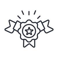 Credibility icon. .Editable stroke.linear style sign for use web design,logo.Symbol illustration. vector