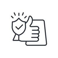 Trust icon. .Editable stroke.linear style sign for use web design,logo.Symbol illustration. vector