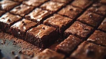 a close up of some brownies on a table photo