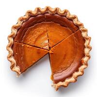 a pie with a slice missing from it photo