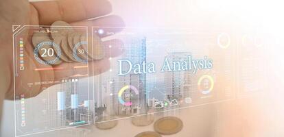 Concept of using data analysis system and collecting statistical data photo