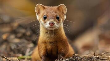 a close up of a small animal on the ground photo