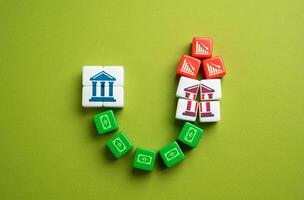 Save the bank from bankruptcy. Recapitalization of the bank. Withdrawal of funds and collapse of the banking system. photo