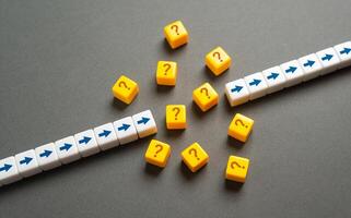 Resolve the problem and improve processes. Close the gap. Find a logical connection. Dispel doubts, build a true story and events. Education and tests. photo