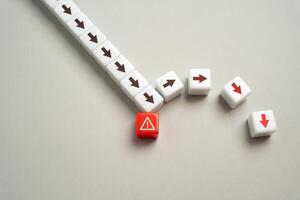 Consequences of a collision with a problem. Collapse and failure. Will not recover from the blow. Critical damage. photo