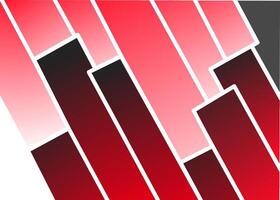 Abstract red and black lines on a white background vector