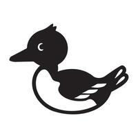 Minimalistic Duck Illustration in Style vector